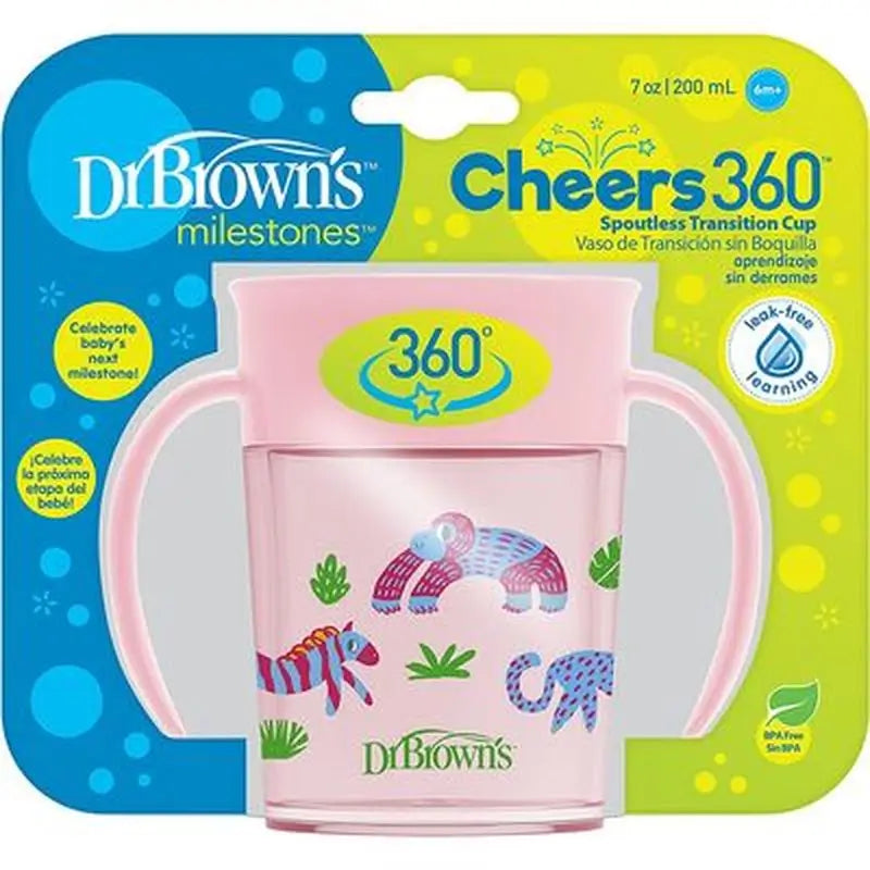 Dr. Brown's 360 Cup without Mouthpiece Pink with Handles 200 ml