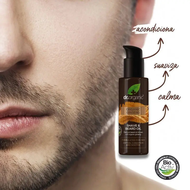 Dr. Organic Organic Ginseng Beard & Shave Oil 50ml.