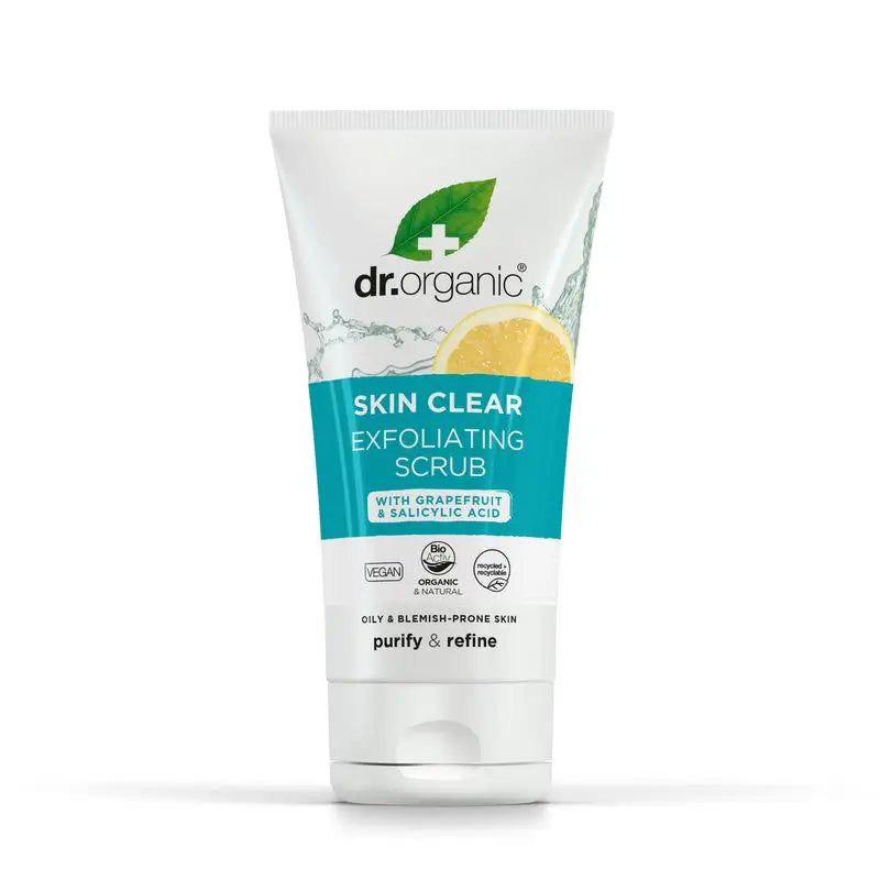 Dr.Organic Skin Clear Facial Scrub Acneic or Oily Skin, 150 ml