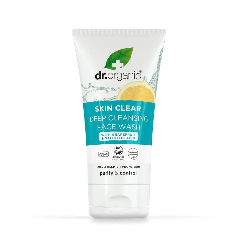 Dr.Organic Skin Clear Facial Cleanser Acneic or Oily Skin, 125 ml