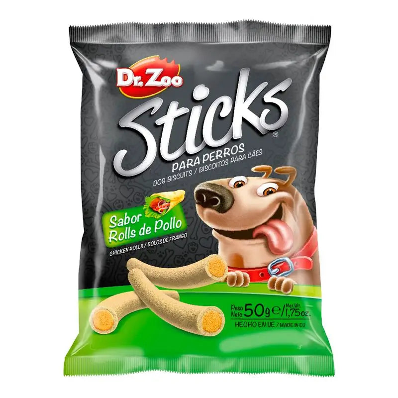 Dr ZOO Perro Sticks Roll Sabor Pollo 24X50Gr