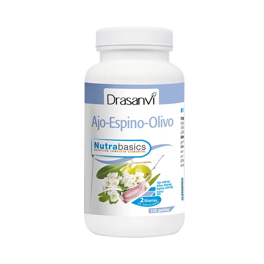 Drasanvi Ajo Espino Olivo 500Mg Bote Nutrabasicos , 120 perlas