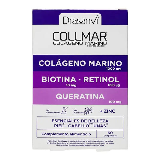 Drasanvi Cabello, Piel Y Uñas Collmar Esenciales Belleza, 60 comprimidos