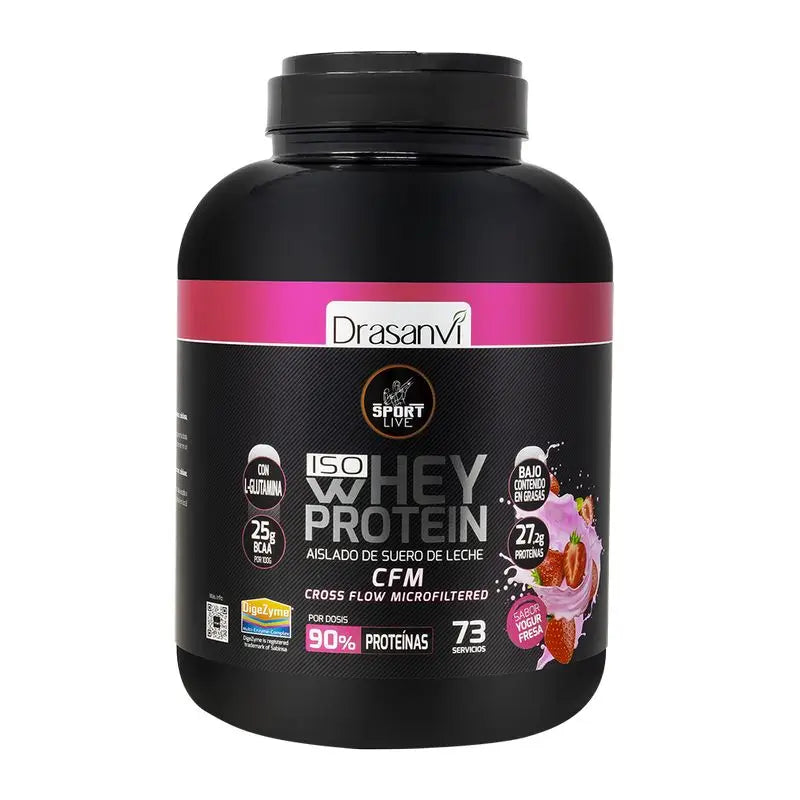 Drasanvi Sport Live Whey Protein Strawberry Yoghurt Isolate , 2 kg