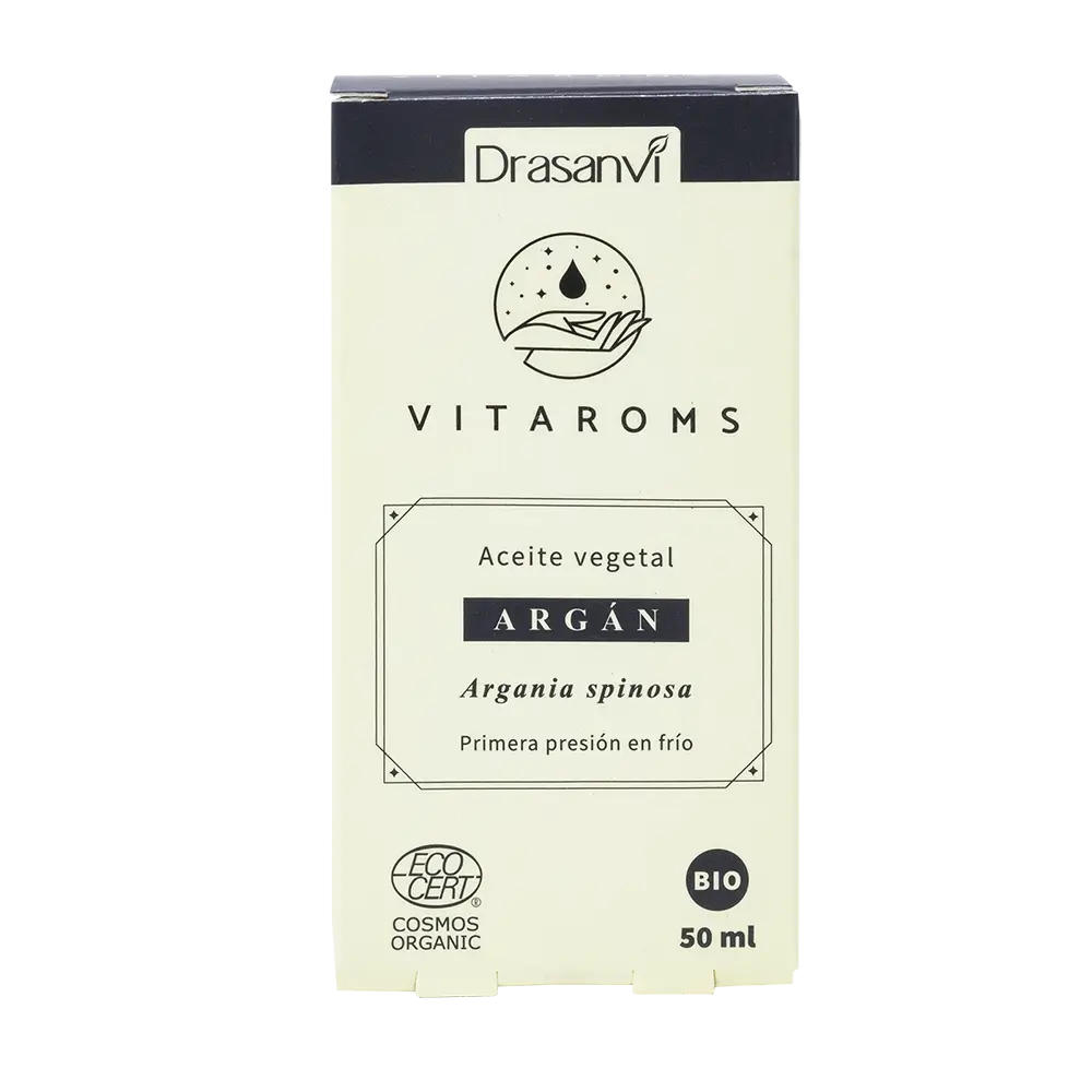 Drasanvi Vitaroms Aceite Vegetal Argan Bio (Primera Presion Frio) Ecocert , 50 ml