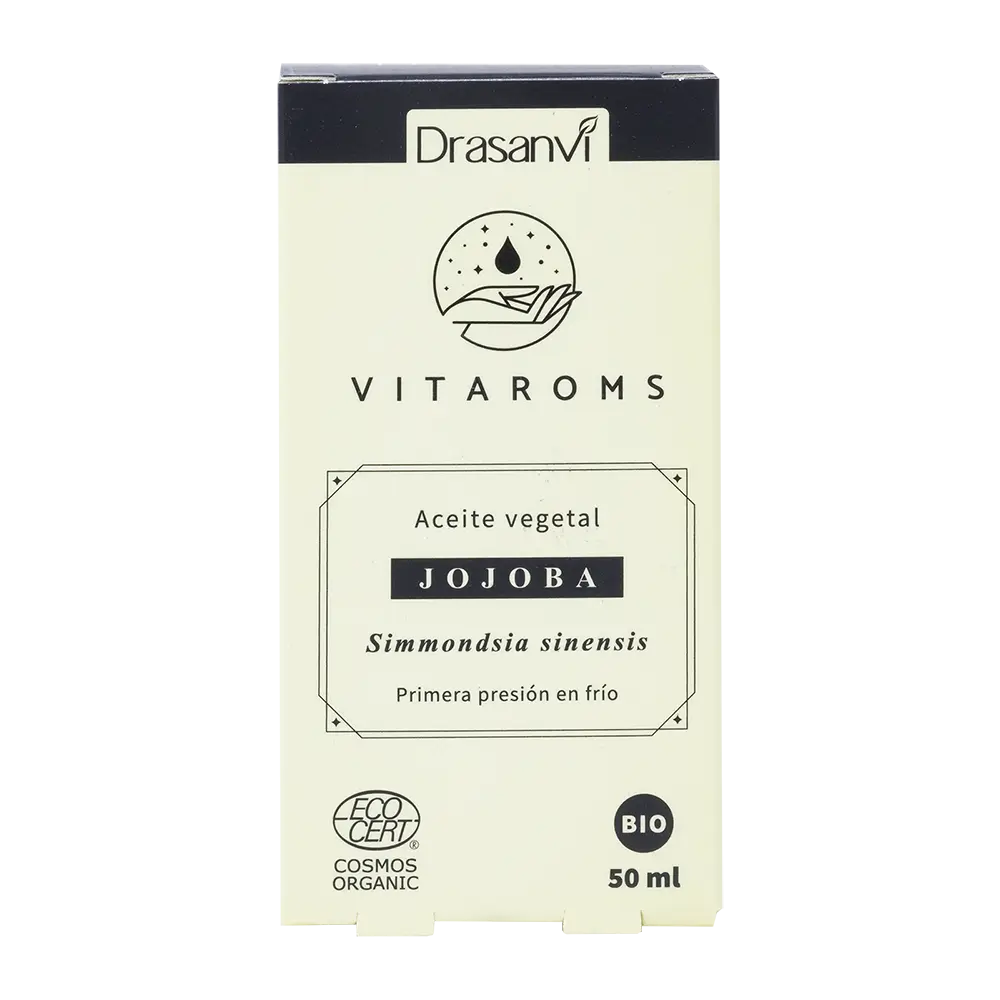 Drasanvi Vitaroms Aceite Vegetal Jojoba Bio (Primera Presion Frio) Ecocert , 50 ml