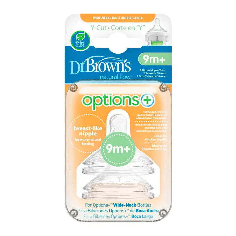 Dr.Brown´s Tetina Options+ Para Cereales Boca Ancha, 2 unidades