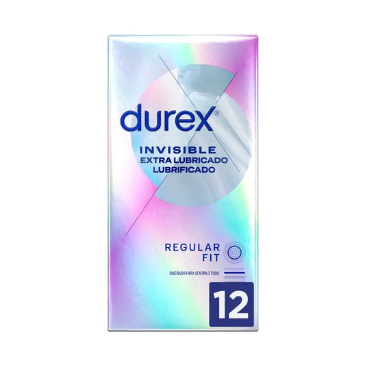 Durex Invisible Condoms Extra Lubricated 12 units