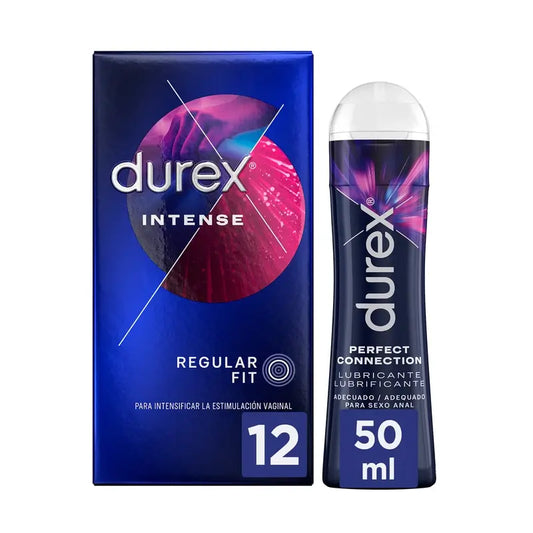 Durex Intense 12 Condoms + Perfect Connection Lubricant 50 ml