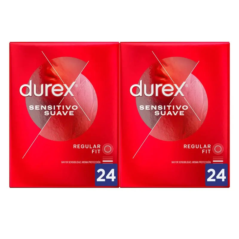 Durex Ultra Thin Soft Sensitive Condom Pack, 24 x 2