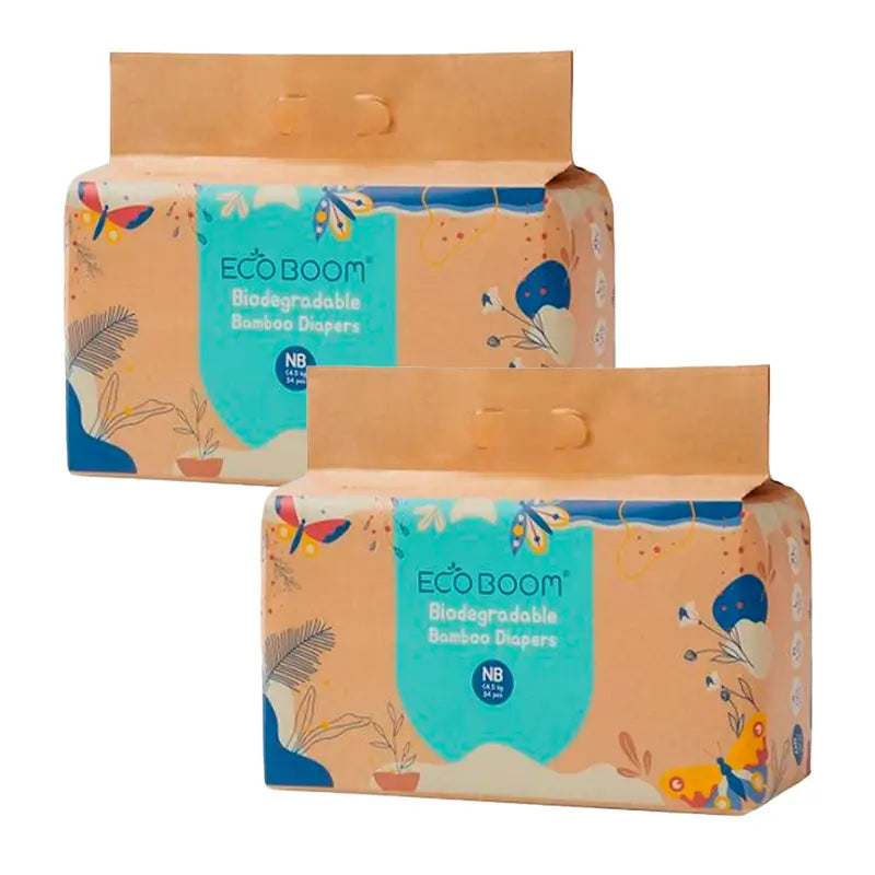 Eco Boom Pack 2X Bamboo Nappy Joy Xs 1, 68 pcs.