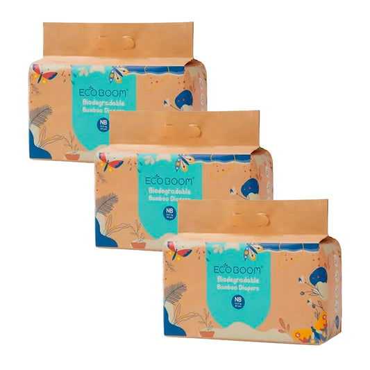 Eco Boom Pack 3X Bamboo Nappy Joy Xs 1, 102 pcs.