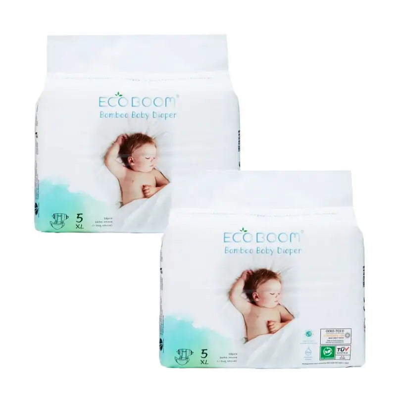 Eco Boom Pack 2X Pure Bamboo Nappy Pure Xl 5, 56 pieces