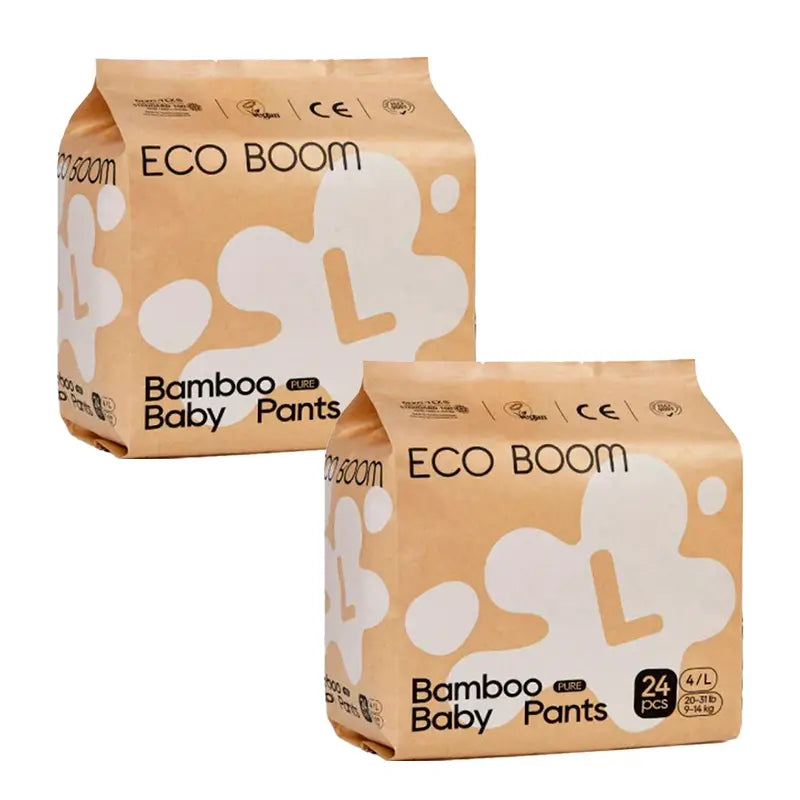 Eco Boom Pack 2X Pure L Bamboo Nappy, 48 pcs.