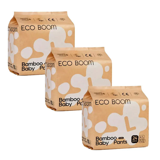 Eco Boom Pack 3X Pure L Bamboo Nappy, 72 pcs.