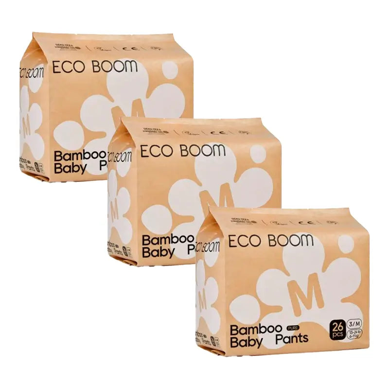 Eco Boom Pack 3X Pure M Bamboo Nappy, 78 pcs.