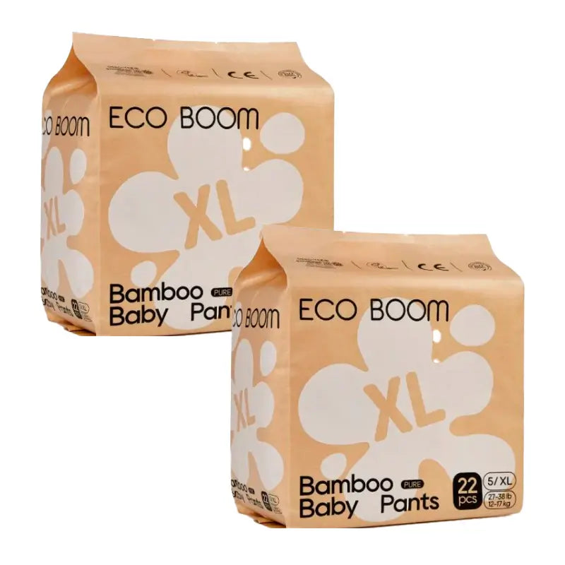 Eco Boom Pack 2X Pure Bamboo Diaper Xl, 44 pcs.