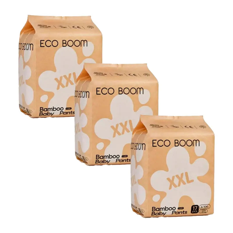 Eco Boom Pack 3X Pure Bamboo Diaper Xll, 51 pcs.