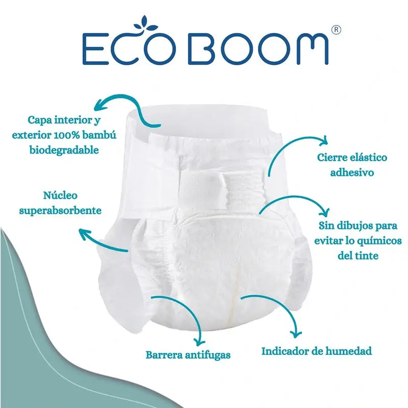 Eco Boom Bamboo Nappy Pure Nb 0, 34 units