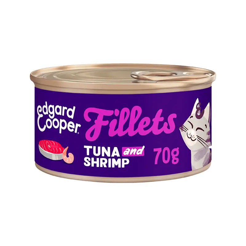 Edgard & Cooper Wet Cat Food 24x70g Grain Free Tuna & Shrimp Fillets