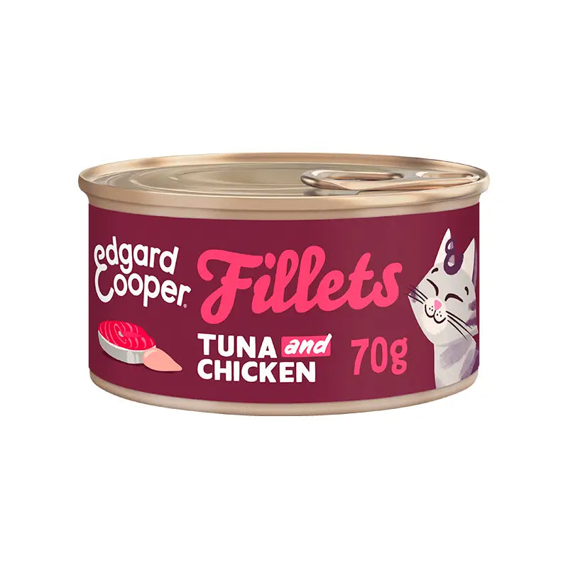 Edgard & Cooper Wet Cat Food 24x70g Grain-Free Tuna Fillets