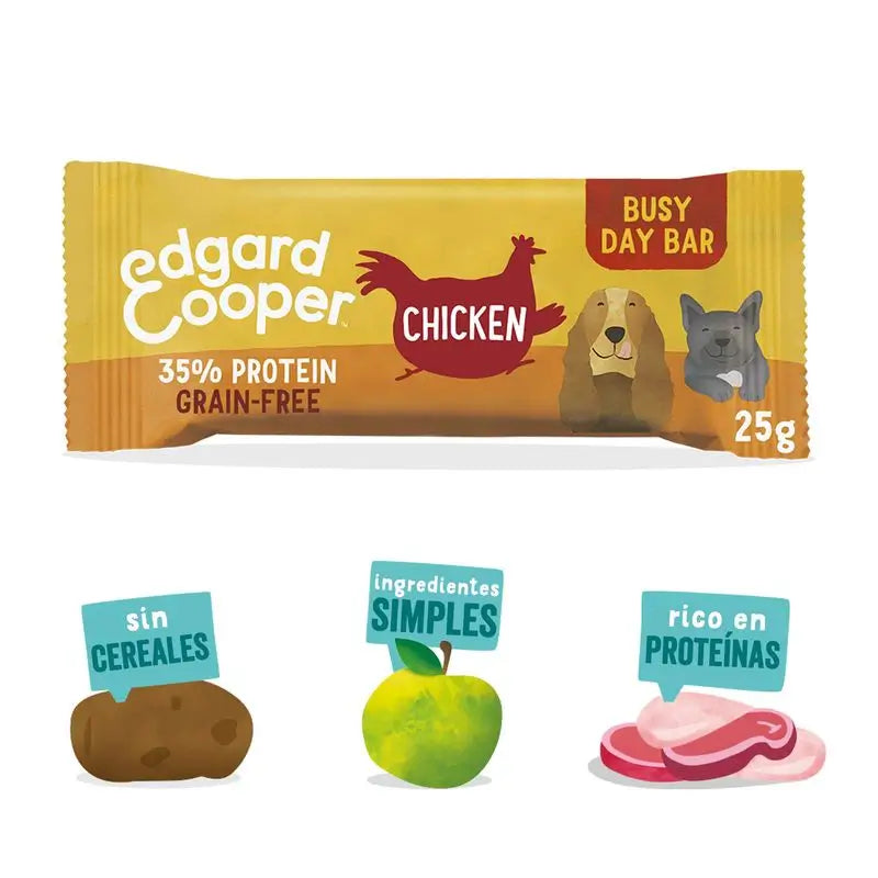 Edgar & Cooper Premios Para Perros 20x25g Grain-Free Barritas De Pollo, Manzana, Zanahoria Y Arándanos