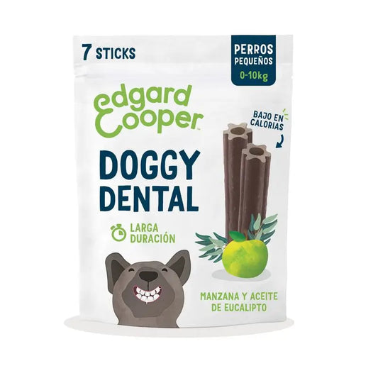 Edgard & Cooper Snack Dental Perros Adultos 8x120g Manzana y Eucalipto Pequeño