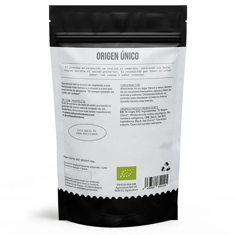 Edward Fields Tea Organic Black Tea Bulk 30 Cups , 60 grams