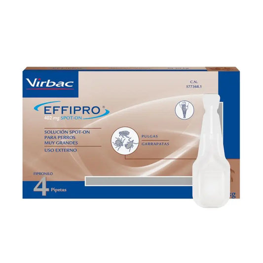 Effipro 402 Mg Spot-On Large Dogs +40Kg, 4 Pipettes