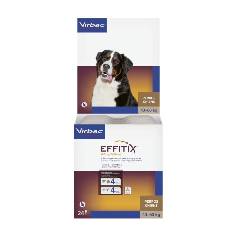 Effitix XL Antiparasitic Very Large Dogs +40 Kg, 24 Pipettes