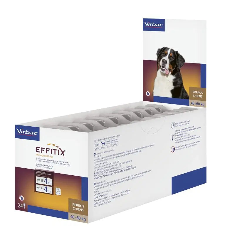 Effitix XL Antiparasitic Very Large Dogs +40 Kg, 24 Pipettes
