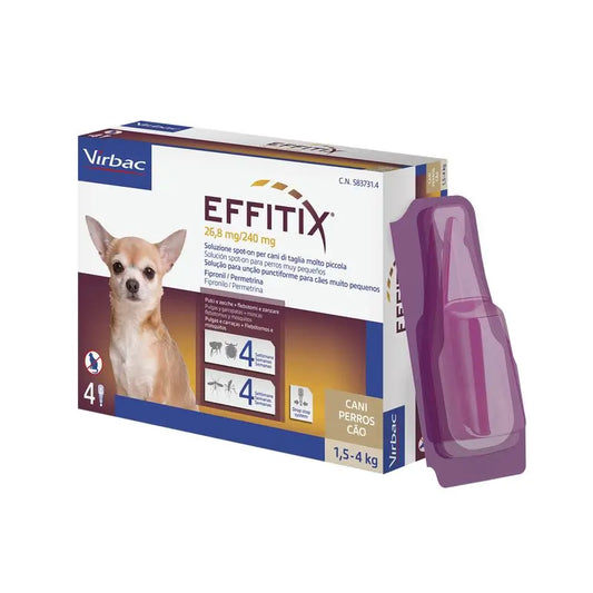 Effitix Xs Antiparasitic Very Small Dogs 1.5-4 Kg, 4 Pipettes