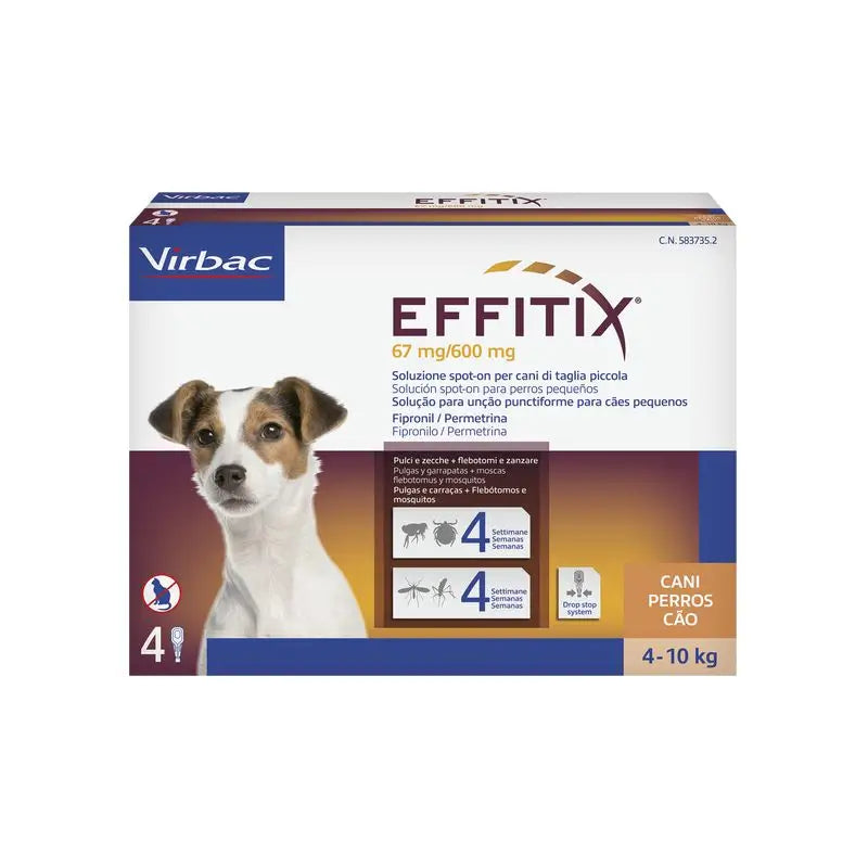 Effitix S Antiparasitic Small Dogs 4-10 Kg, 4 Pipettes