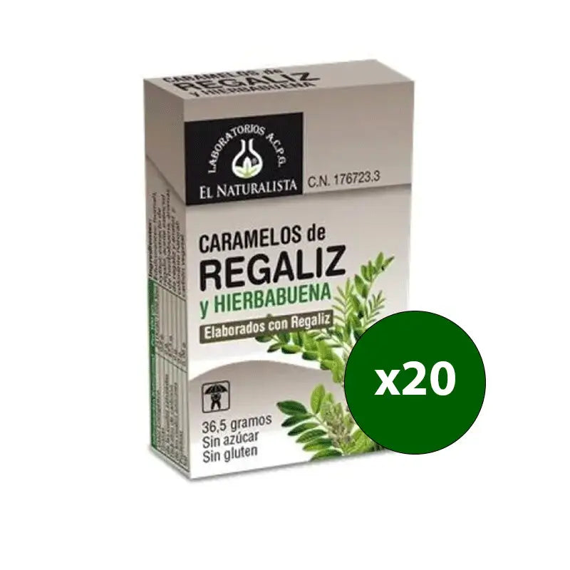 El Naturalista Caramelos Regaliz y Hierbabuena Sin Azúcar 36,5 gr