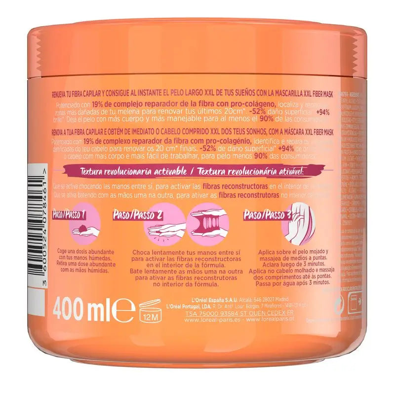 L'Oréal Paris Elvive Dream Long Fiber Mask Xxl Repairing Mask For Long, Fine Hair.