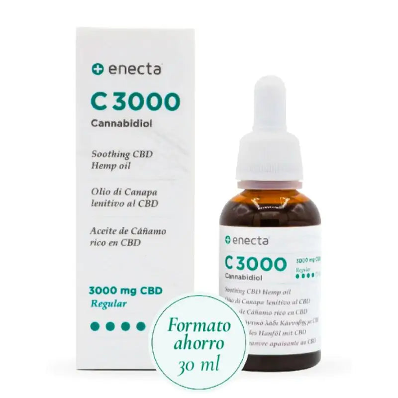 Enecta C3000 Aceite De Cáñamo Rico En CBD 3000 Mg De Cannabidiol , 30 ml