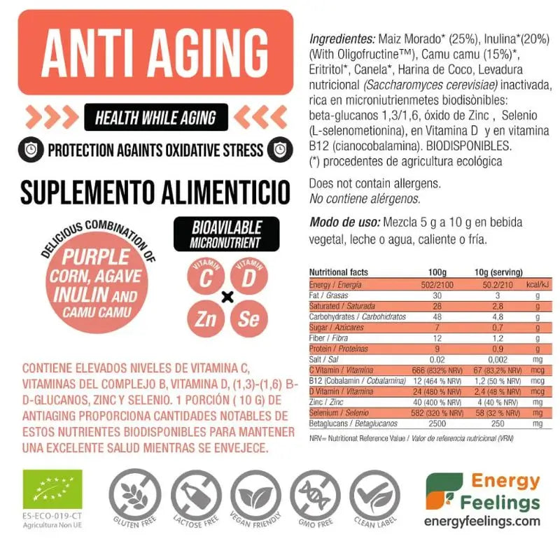 Energy Feelings Antiaging 500Gr. Eco