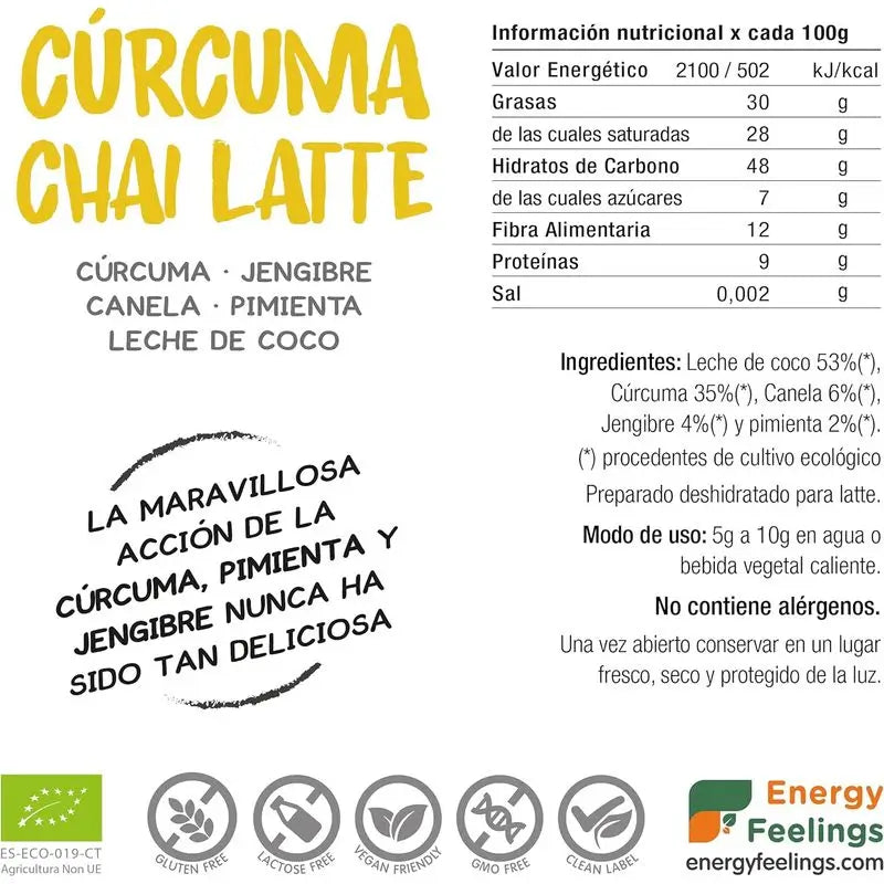 Energy Feelings Curcuma Chai 750Gr. Eco Sg** Energy Feelings