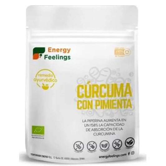 Energy Feelings Curcuma Con Pimienta Polvo 200Gr. Eco Vegan Sg