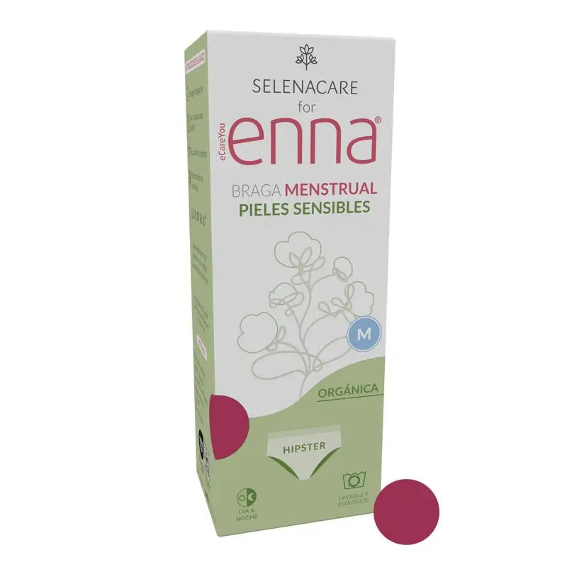 Enna Braga Menstrual Ginecological Organic Hipster (Flujo Medio) Talla M - Color Burdeos