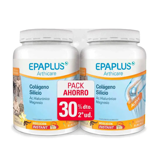 Epaplus Duplo Articulaciones Colágeno + Silicio Sabor Vainilla 2 x 326 gr