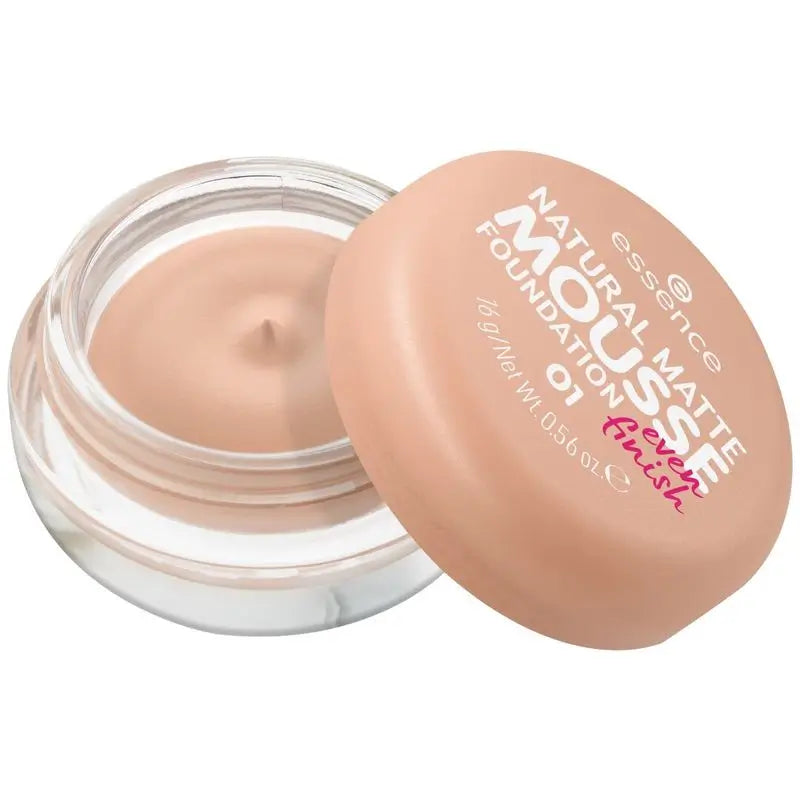 Essence Maquillaje En Mousse Natural Matte Mousse Foundation 01, 16 gr