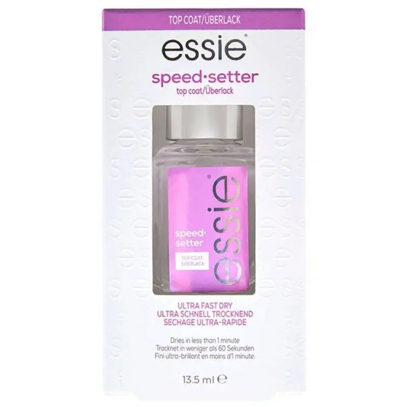 Essie Nail Treatment For Glossy Finish And Fast Dry In Less Than 1 Minute - Top Coat Speed Setter - 13.5 Ml