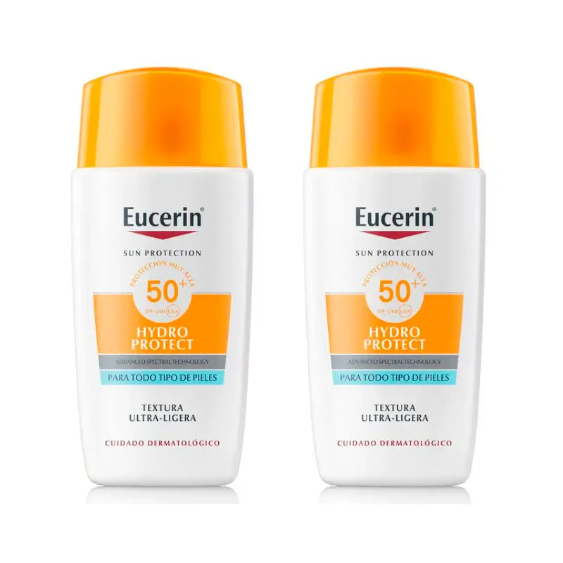 Eucerin Duplo Sun Face Hydro Protect Fluid Spf50+, 2 x 50 Ml