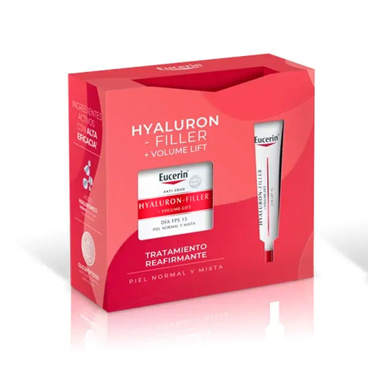 Eucerin Pack Hyluron-Filler Volume Day Cream Normal to Combination Skin SPF15 + Eye Contour 15ml