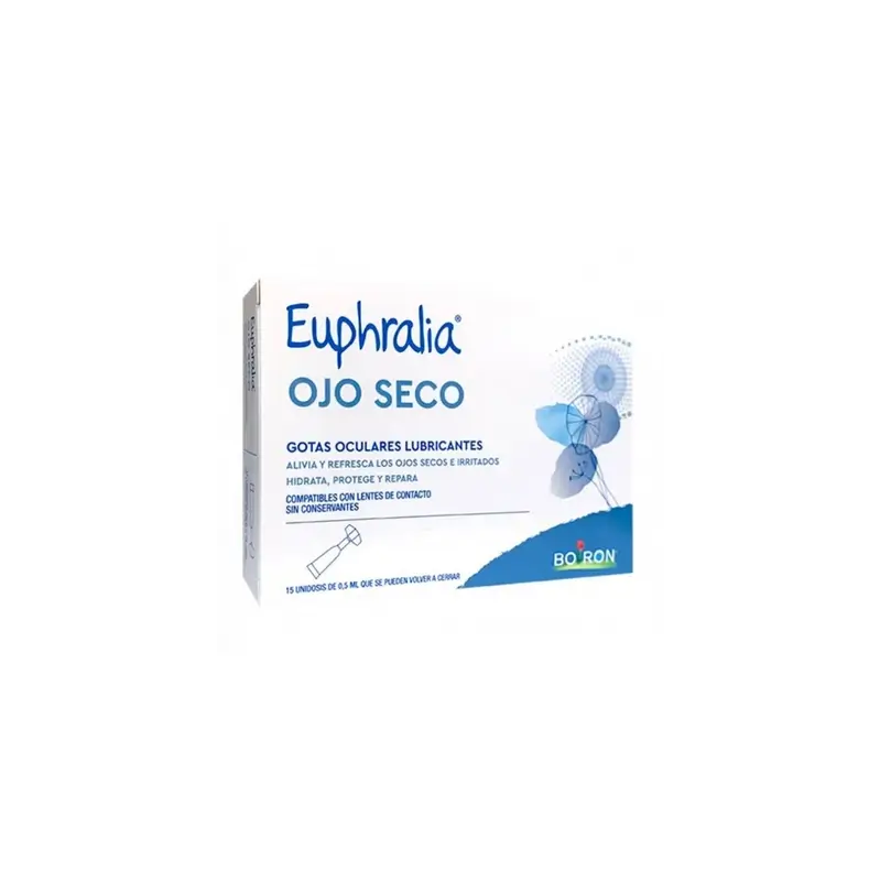 Euphralia Dry Eye Lubricant Eye Drops , 15 single-dose packs