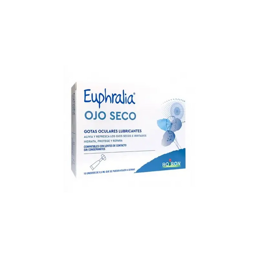 Euphralia Dry Eye Lubricant Eye Drops , 15 single-dose packs