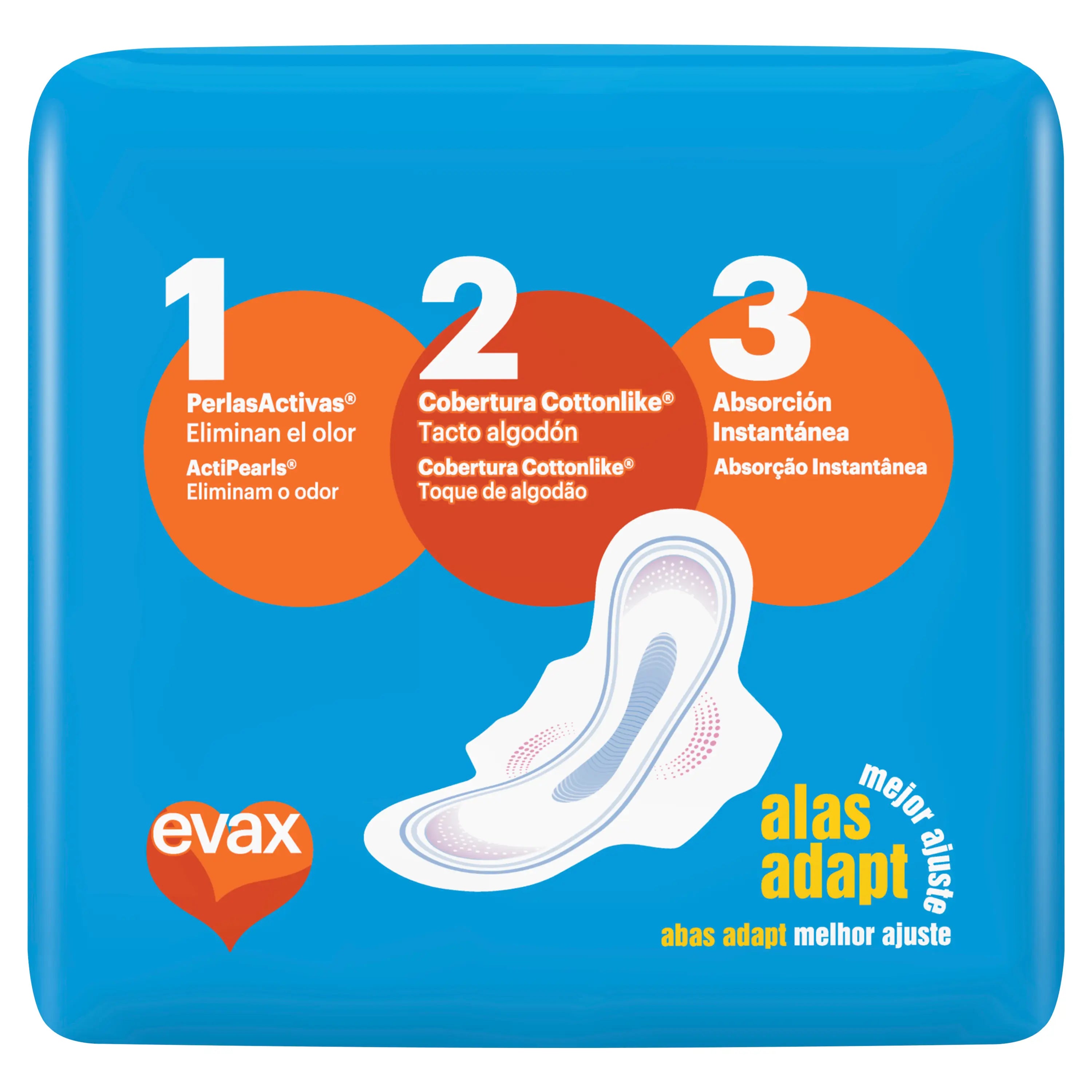 Evax Cottonlike Super Pads With Wings , 14 units