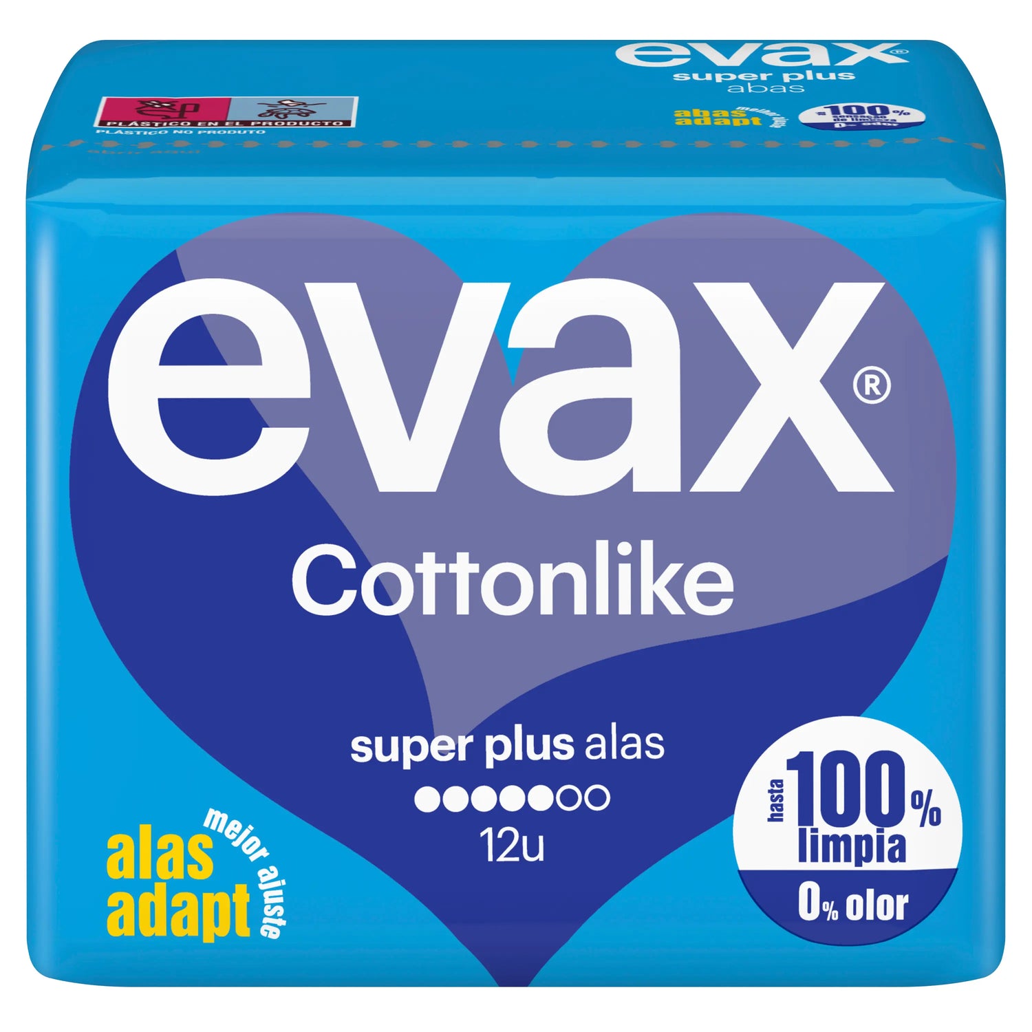 Evax Cottonlike Super Plus Pads With Wings , 12 units