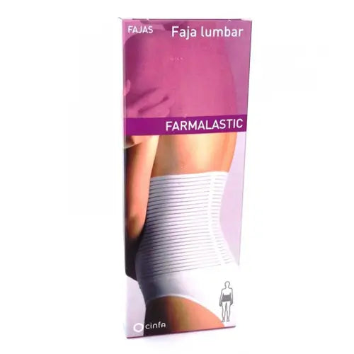 Faja Farmalastic Lumbar Velcro Blanca talla 2